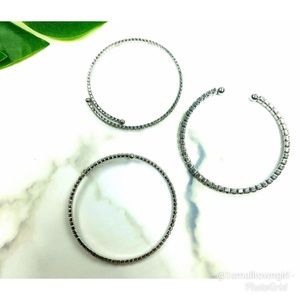 Boutique Jewelry - 3 Rhinestone bangle bracelets NWOT Boutique Jewelry - 3 Rhinestone bangle bracelets NWOT